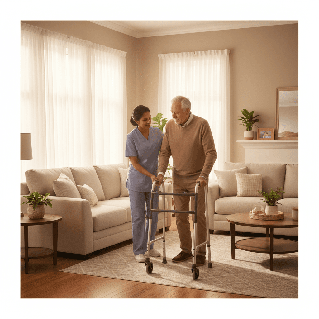 Professional in-home patient mobility assistance